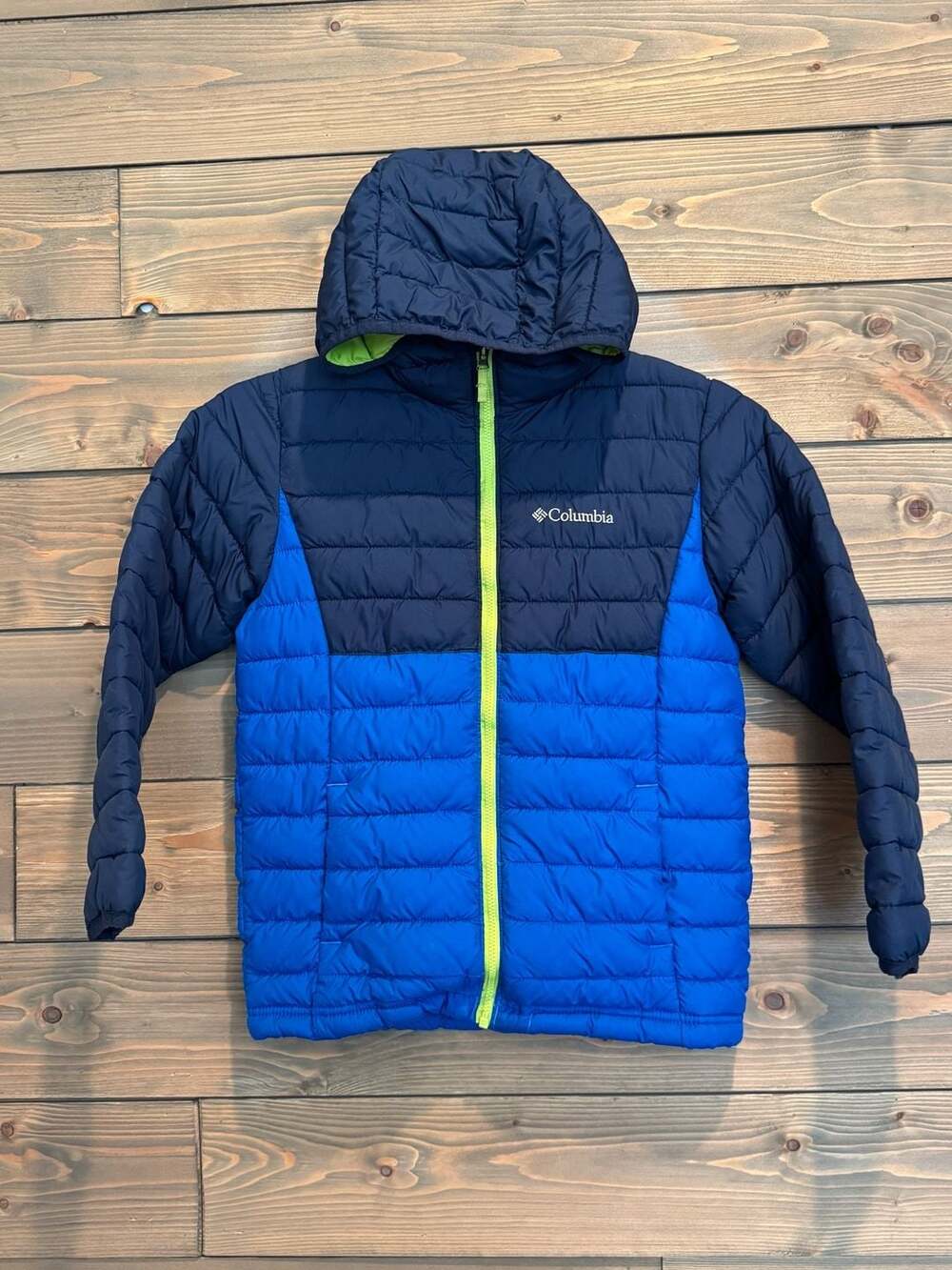 Columbia Boys Omni-Heat Powder Lite Hooded Puffer Jacket Size S